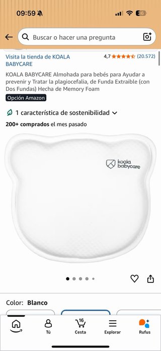 Almohada Koala Babycare Perfect Head
