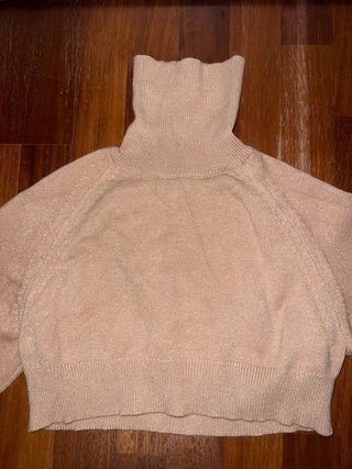 Maglione collo alto beige/marrone taglia M