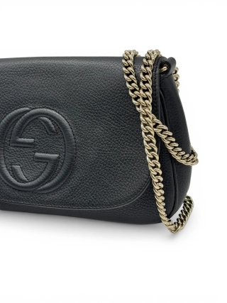 Borsa Gucci Soho Chain Long Flap Nera
