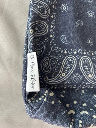 Neceser azul estampado bandana