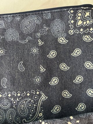 Neceser azul estampado bandana