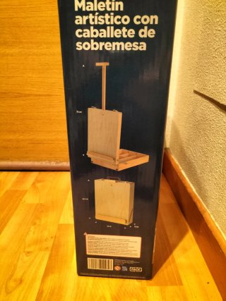 Maletín artístico con caballete de mesa. No envios