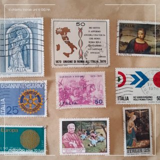 9 francobolli italiani 1970 usati