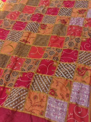 Telo Patchwork Arancione e Rosso