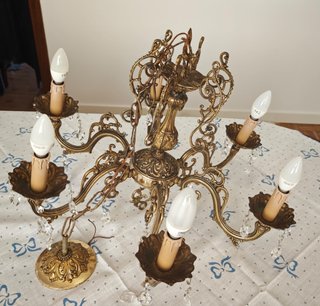 Lámpara de techo cobre antigua