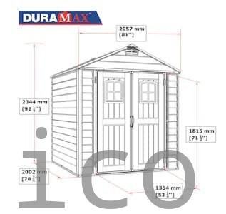 Caseta PVC Storemax Plus 209x210x231 cm - Duramax