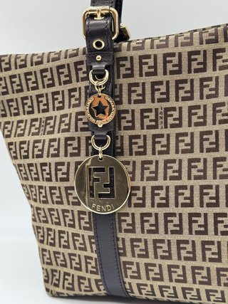 Borsa Fendi Tela FF Zucchino
