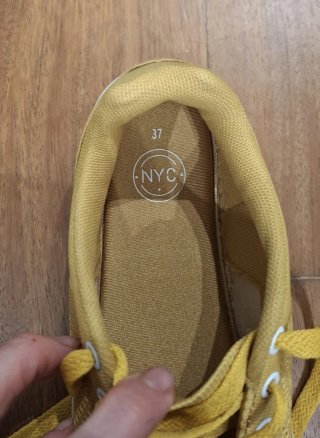 Zapatillas NYC mujer amarillas talla 37