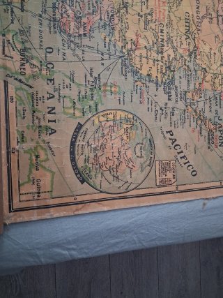 Mapa Antiguo Escolar de Asia