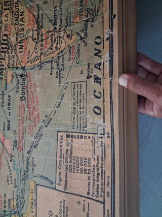 Mapa Antiguo Escolar de Asia