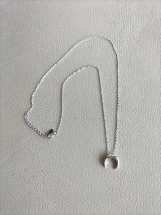 Collar Plata 925 Luna Creciente chica nuevo