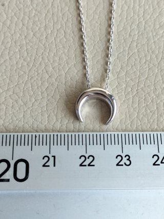 Collar Plata 925 Luna Creciente chica nuevo