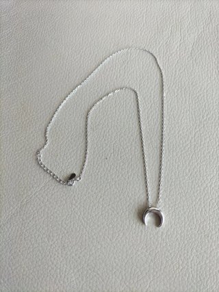 Collar Plata 925 Luna Creciente chica nuevo