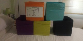 Cajas organizadoras de tela (10€ las 5 unidades)