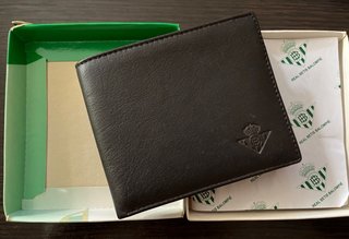 Cartera Piel Oficial Real Betis Balompié Marrón