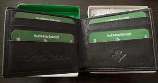 Cartera Piel Oficial Real Betis Balompié Marrón