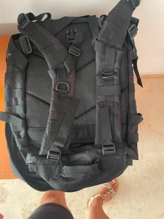 Mochila Táctica Militar Negra MOLLE Portátil