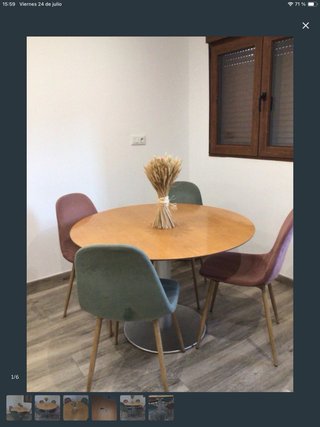 Mesa Comedor Madera y Metal stua