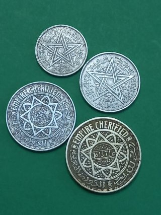 Lote monedas Marruecos