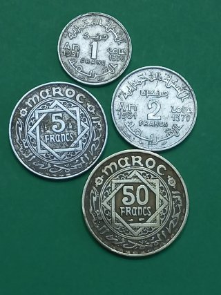 Lote monedas Marruecos