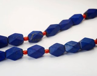 Collana Lapis Lazuli e Corallo Rosso Oro 18k