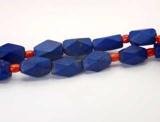 Collana Lapis Lazuli e Corallo Rosso Oro 18k