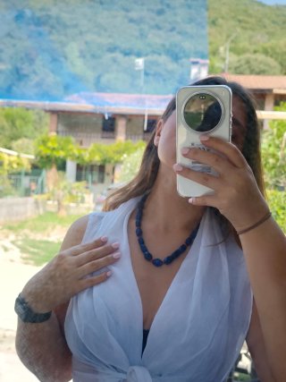 Collana Lapis Lazuli e Corallo Rosso Oro 18k
