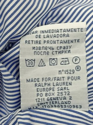 Camisa Rayas Azules Ralph Lauren Talla S