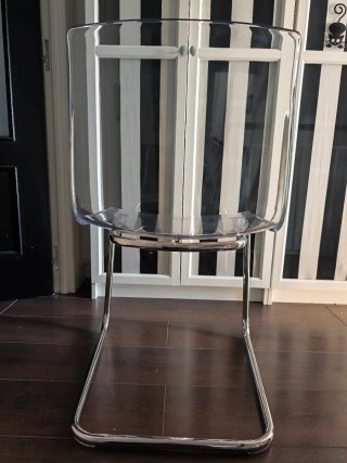 Sedie cromate trasparenti Ikea Tobias