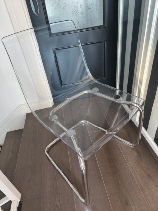 Sedie cromate trasparenti Ikea Tobias