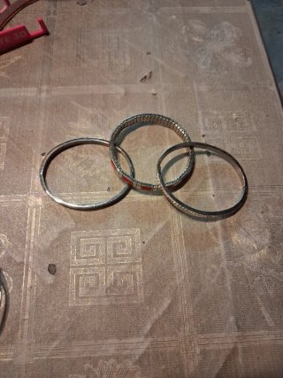 Lote 3 Pulseras Plata y Rojas