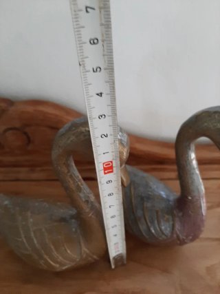 Pareja de patos de bronce