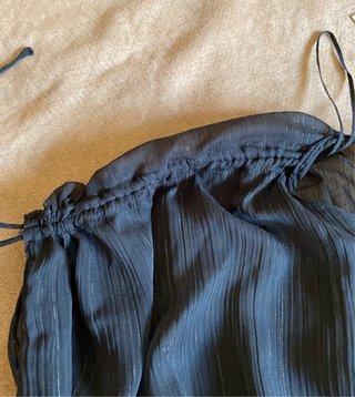 Top Zara Transparente Negro Talla S