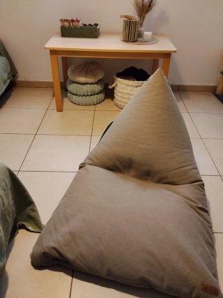 Puff pera Paradise Aiire beige/gris