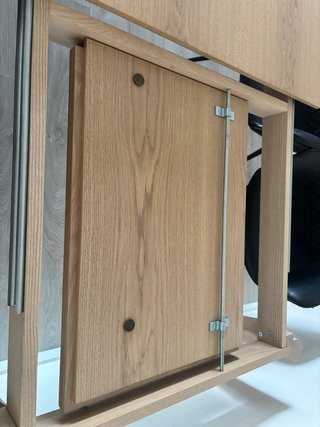 Mesa comedor chapa roble claro 90-140/200 cm.