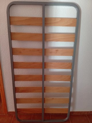 Somier 90cm Hierro y Madera