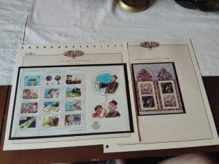 Sellos España 2001 y 22 hojas Olegario. Completo.