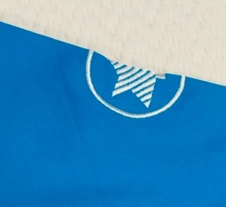 Camiseta Luanvi Retro Fútbol Azul Bordada