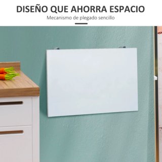 Mesa abatible de pared ahorro espacio blanco