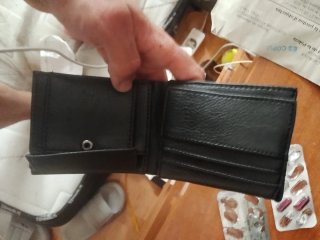 Cartera Seneca Piel Negra Nueva
