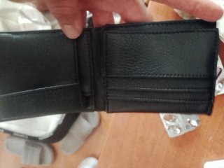 Cartera Seneca Piel Negra Nueva