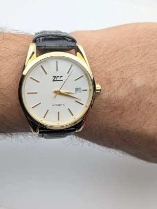 Orologio ZCC Automatico Uomo Oro Datario 40mm