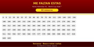 Intercambio cromos Panini Adrenalyn Mundial 2026