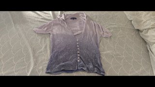 Blusa degradado morado y plateado