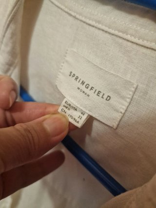 Camisa Springfield blanca manga larga