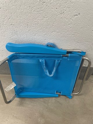 Silla de Playa Plegable Azul