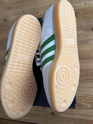 Zapatillas Adidas Samba ADV Blancas y Verdes
