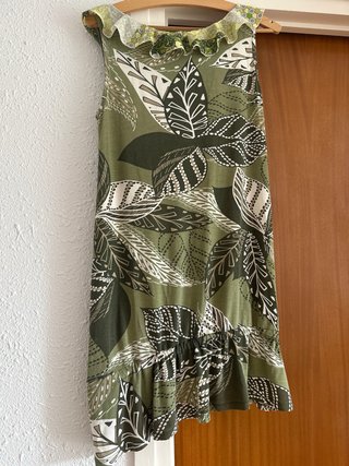 Túnica verde hojas talla XL