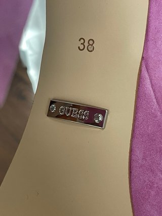 Sandalias Guess Tacón Plataforma Morado