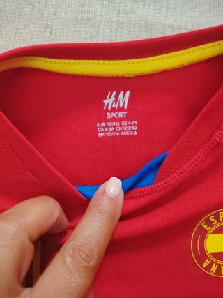 Camiseta España H&M Talla 5-6 Roja